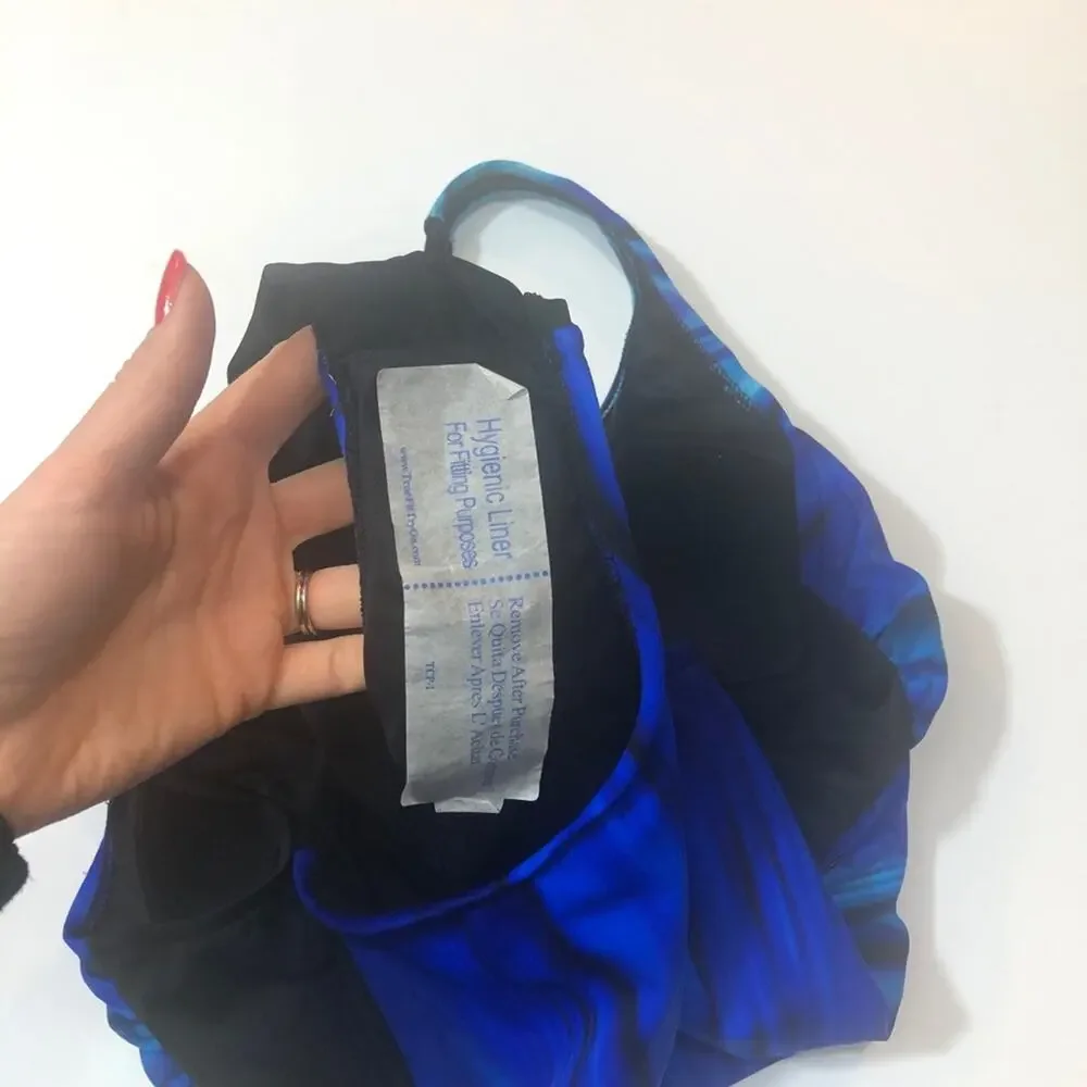 Women's Twister Chlorine Blue One Piece Swimsuit Size 10